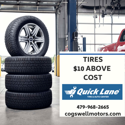 Tires $10 Above Cost